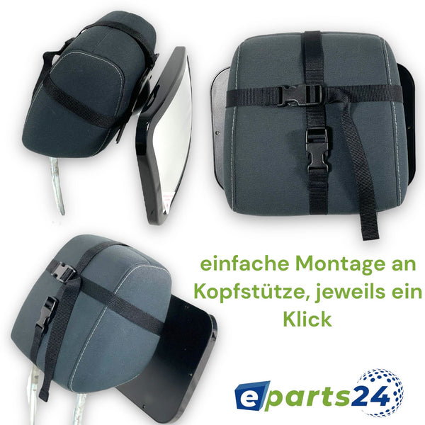 Baby Rückspiegel Rücksitzspiegel Kfz Spiegel Rücksitz Kopfstütze XXL 29x19cm