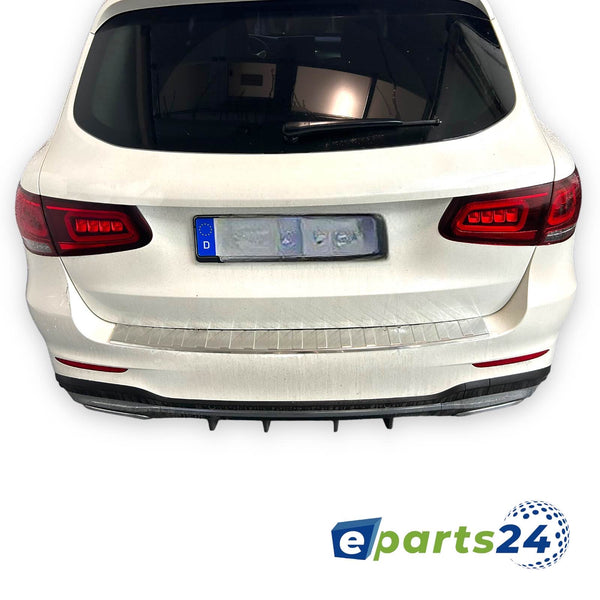 Loading sill protection rear protection for Mercedes GLC X253 2015-2022 brushed stainless steel 