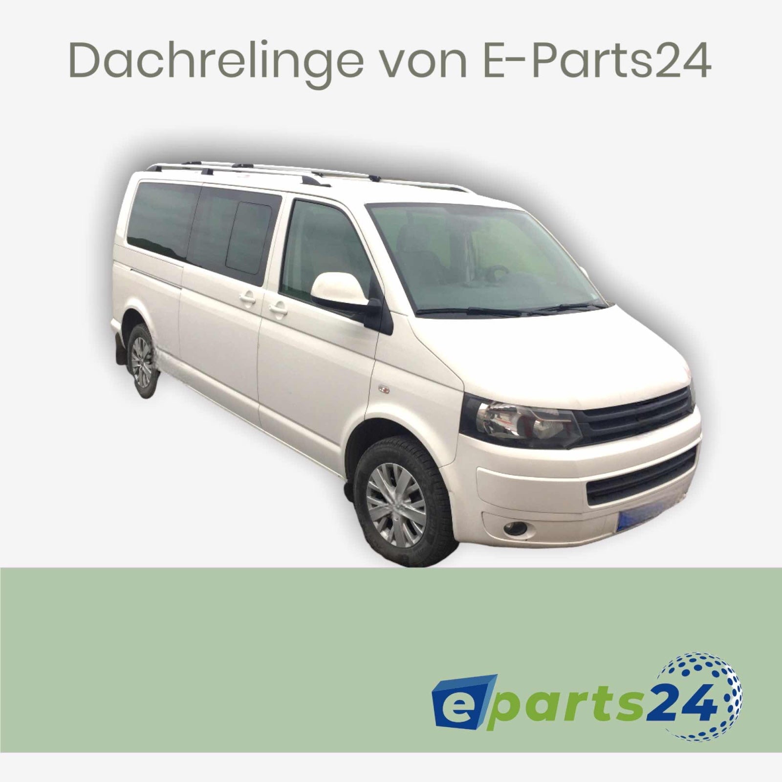 Dachreling für VW T6 Multivan Transporter ab 2015- kurzer Radstand L1 Alu silber