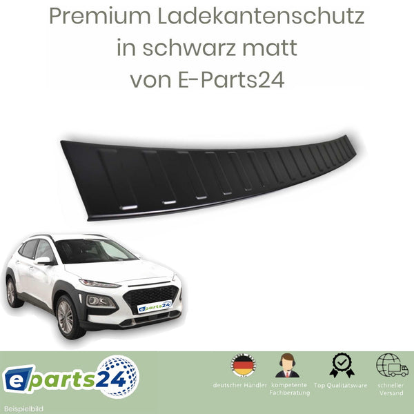 Ladekantenschutz Heckschutz für Hyundai Kona ab 2017- schwarz matt pulverbesch.