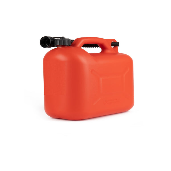 Petrol canister 10L reserve canister fuel with UN plastic pourer red