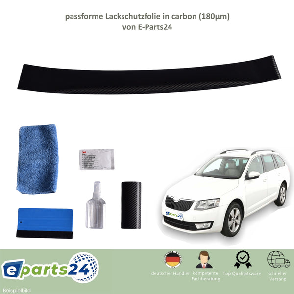 Loading sill protection paint protection film for Skoda Octavia 3 station wagon from 2013 carbon