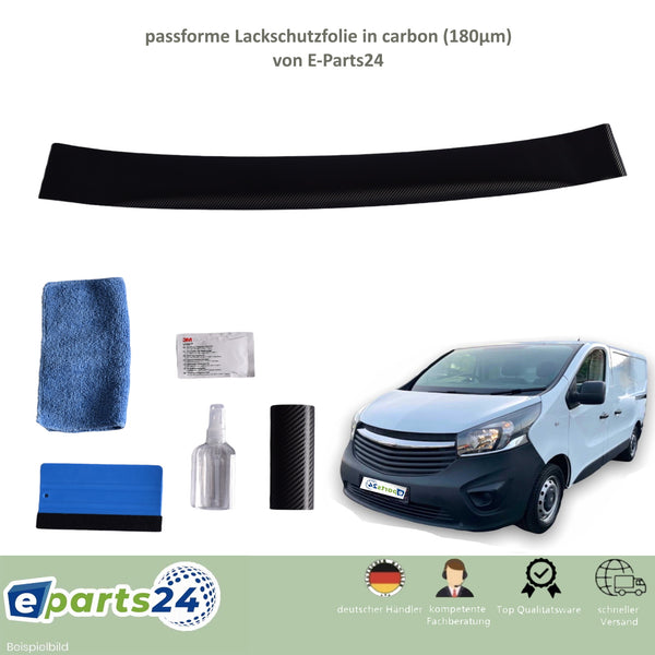 Ladekantenschutz Lackschutzfolie für Opel Vivaro B Trafic 2014-2019 carbon