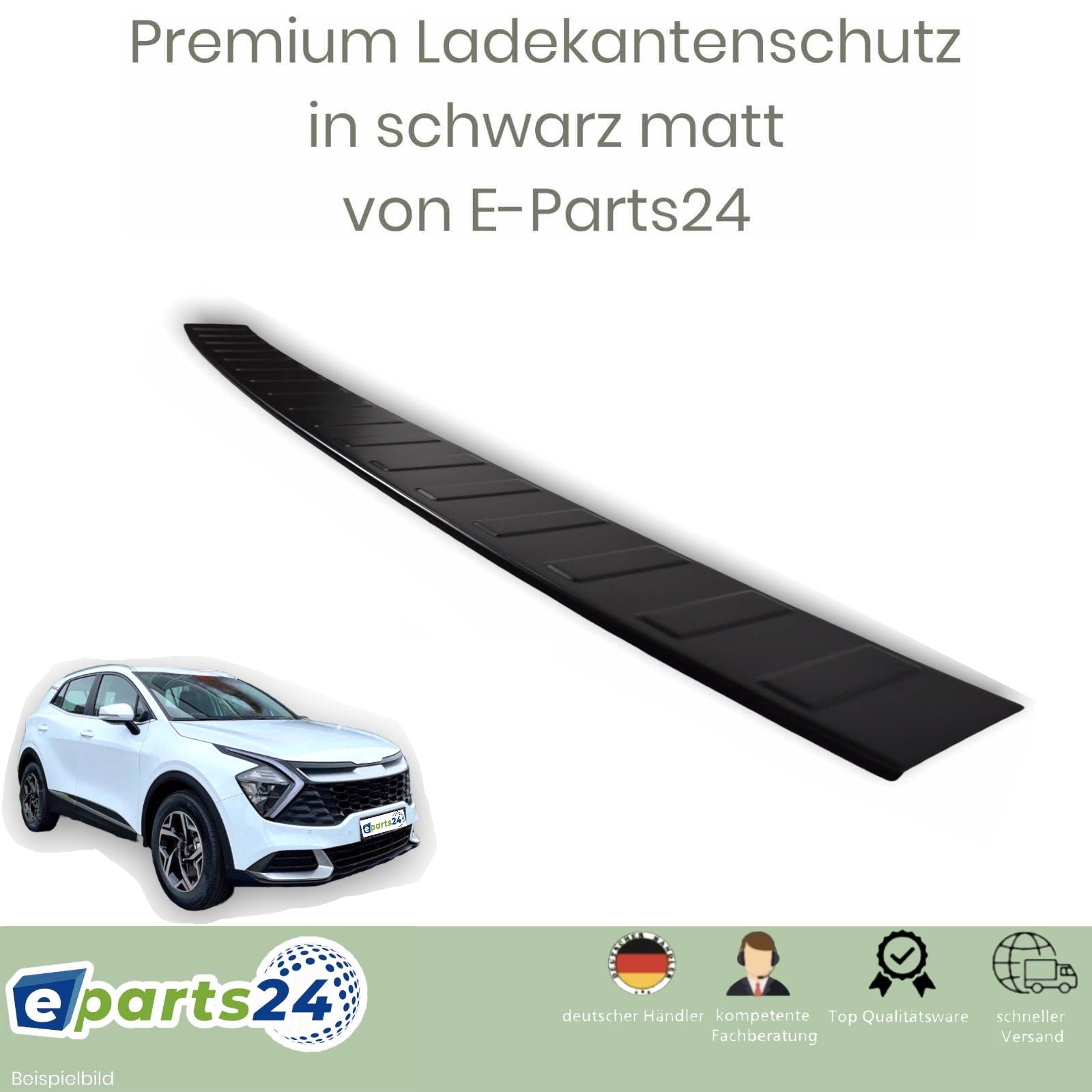 Edelstahl 2021 NQ5 für Heckschutz ab Sportage sch E-Parts24 Ladekantenschutz KIA –