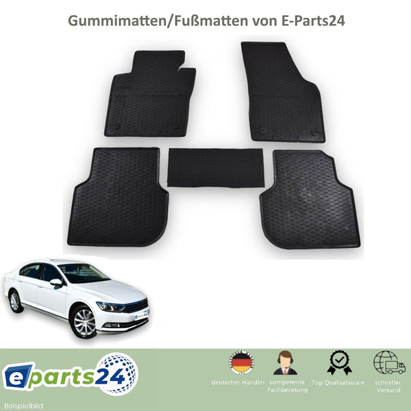 Automatten Fußmatten 3D Gummimatten für VW Passat B8 2014-2019 schwarz 5tlg. Set