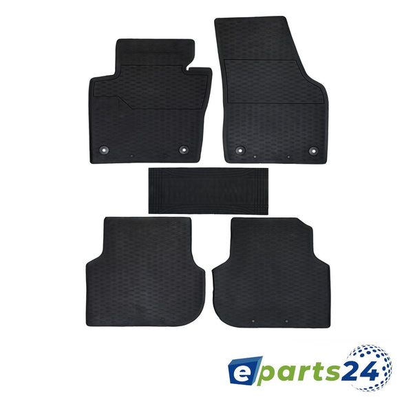 Car mats floor mats 3D rubber mats for VW Polo VI from 2017- black 5 pcs. set