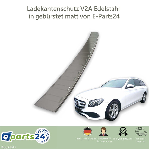 Loading sill protection for Mercedes E-Class S213 T-Model 2016- brushed stainless steel 