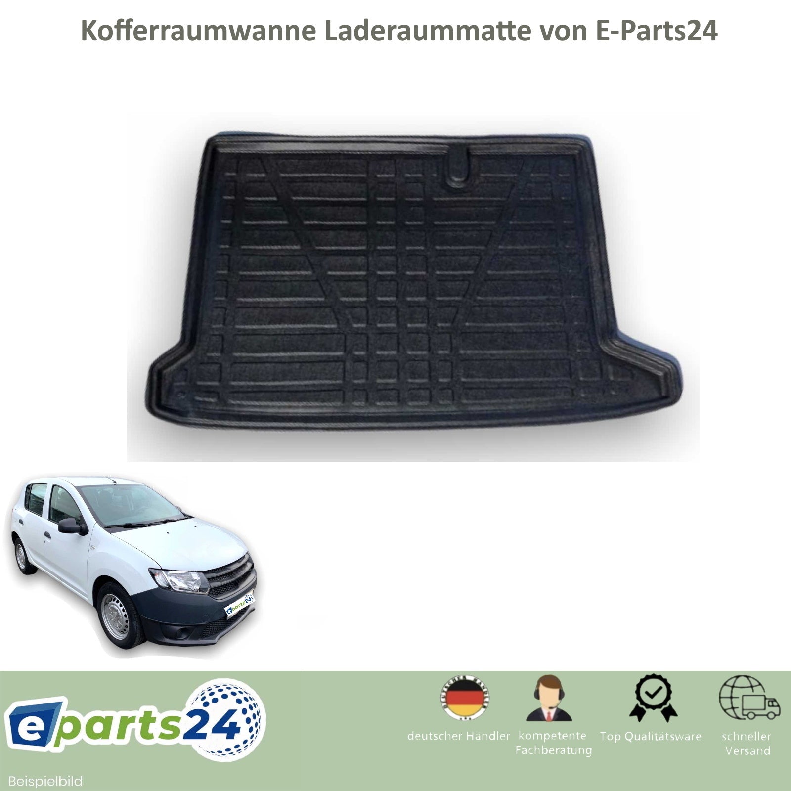 Kofferraumwanne Kofferraummatte Laderaumwanne für Dacia Sandero 2 II 2012-2020