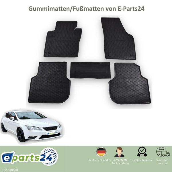 Car mats floor mats 3D rubber mats for Seat Leon 5F ST 2012-2020 black 5pcs.