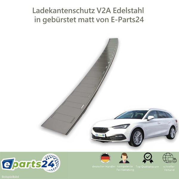 Loading sill protection for Seat Leon 4 IV ST Kombi KL from 2020- brushed stainless steel 