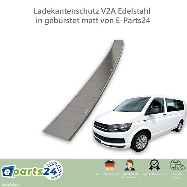 Loading sill protection for VW T6 T6.1 Multi Caravelle from 2015 - brushed stainless steel