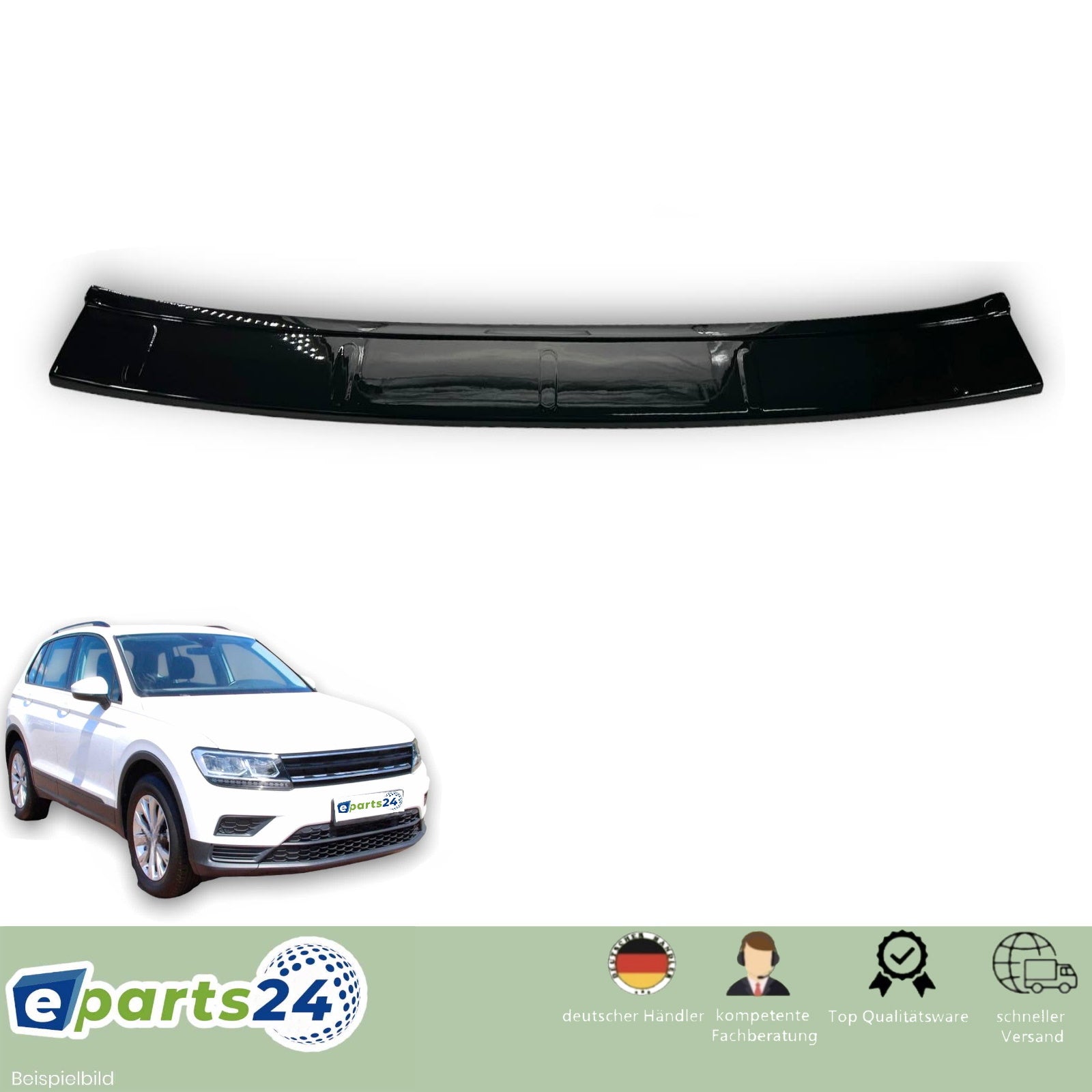 Ladekantenschutz Heckschutz Blende ABS für VW Tiguan 2 II AD1 ab 2016-  schwarz – E-Parts24