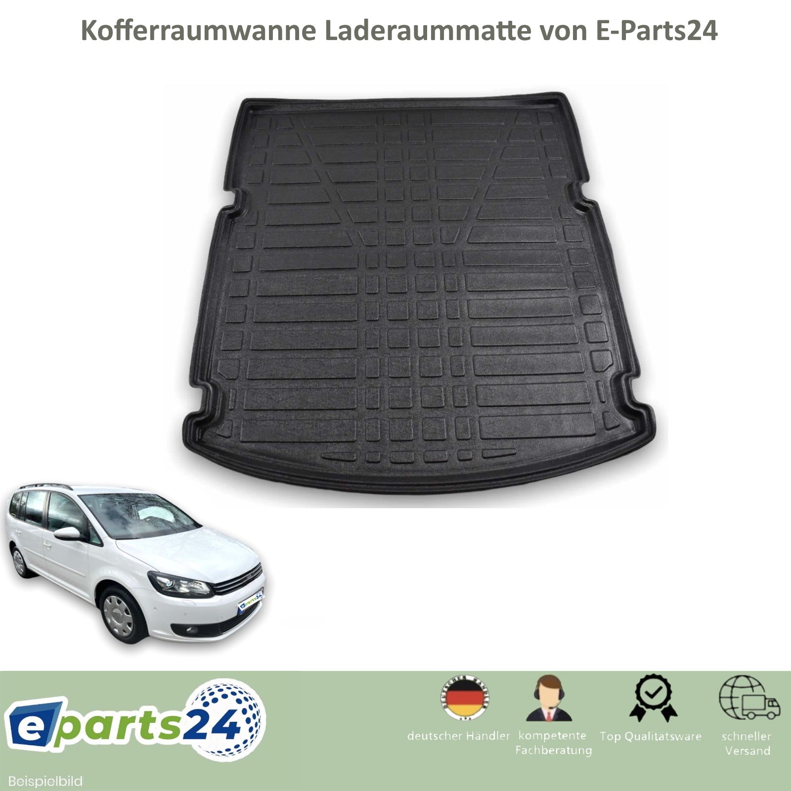 Kofferraumwanne Kofferraummatte Laderaumwanne für VW Touran Typ 1T 2003 - 2015