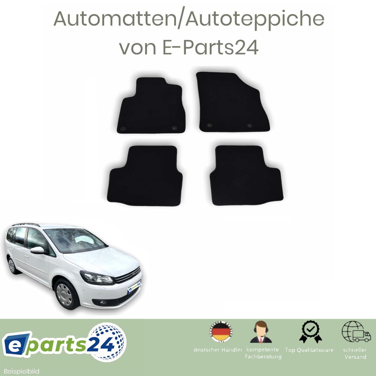 Automatten Fußmatten Autoteppich für VW Touran 1 2003-2015