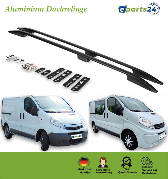 Dachreling für Opel Vivaro A Renault Trafic 2001-2014 L1 kurzer Radstand schwarz