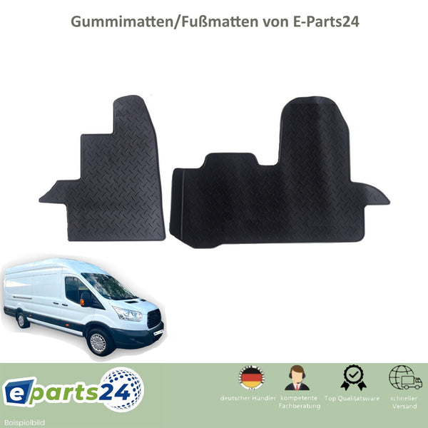 Automatten Fußmatten Gummimatten für Ford Transit V363 ab 2014- schwarz 2 tlg. Set