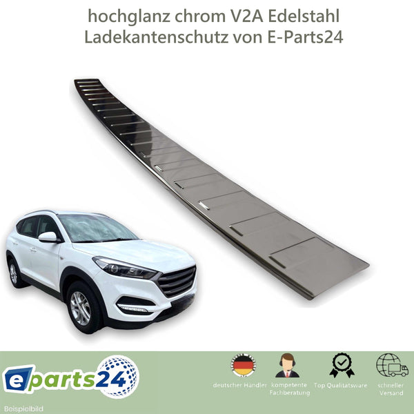 Loading sill protection for Hyundai Tucson 3 III Facelift from 08/2018- stainless steel gloss 