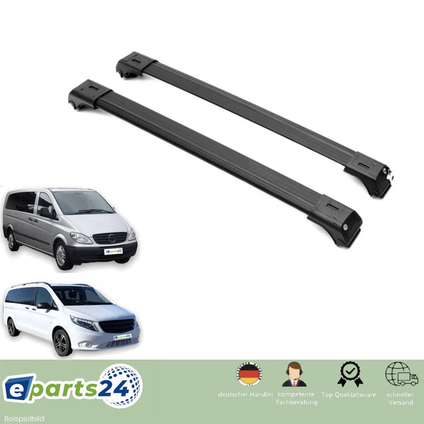 Dachträger Gepäckträger für Mercedes Vito Viano W639 W447 2003-2022 Alu schwarz