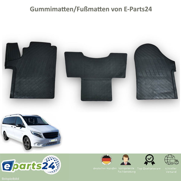 Automatten Fußmatten Gummimatten für Mercedes Vito W447 2014-2022 schwarz 3tlg.