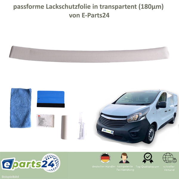 Ladekantenschutz Lackschutzfolie für Opel Vivaro B Trafic 2014-2019 transparent