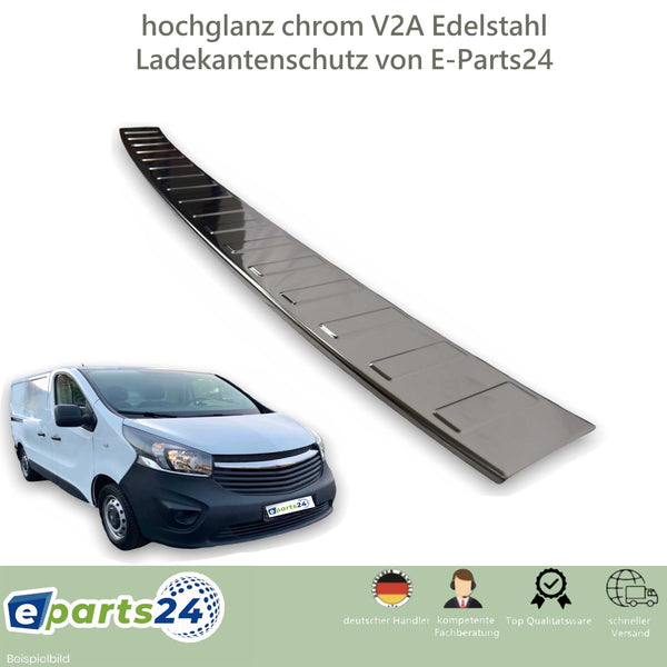 Loading sill protection for Opel Vivaro B Renault Trafic 2014-2019 stainless steel gloss 