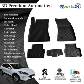 Automatten Fußmatten Premium TPE für Ford Kuga 3 III ab 2019- 5tlg. Mattenset