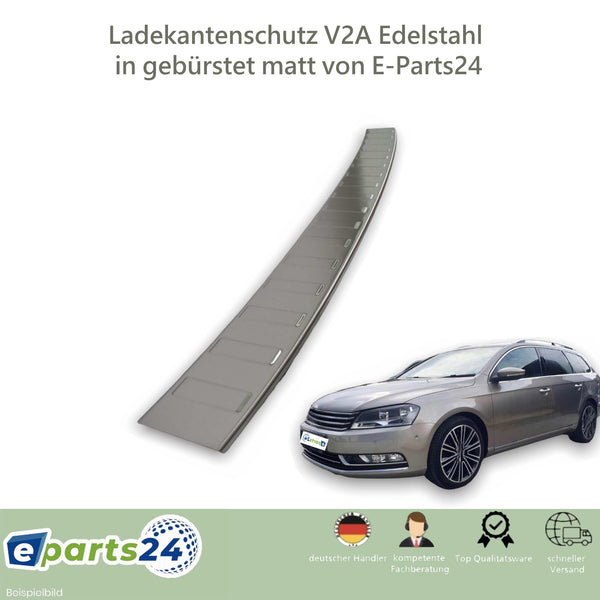 Loading sill protection for VW Passat B7 3C Variant Estate 2010-2014 brushed stainless steel 