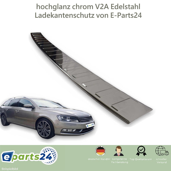 Loading sill protection for VW Passat B7 3C Variant Estate 2010-2014 stainless steel chrome 