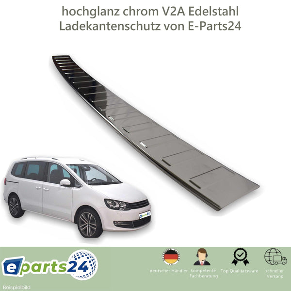 Loading sill protection for VW Sharan 2 II Seat Alhambra 2 II from 2010 stainless steel gloss