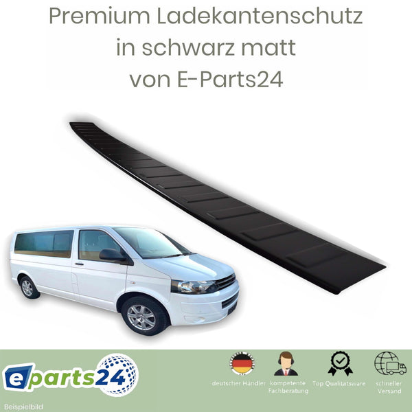 Premium loading sill protection for VW T5 2003-2015, stainless steel, matt black, powder-coated. 