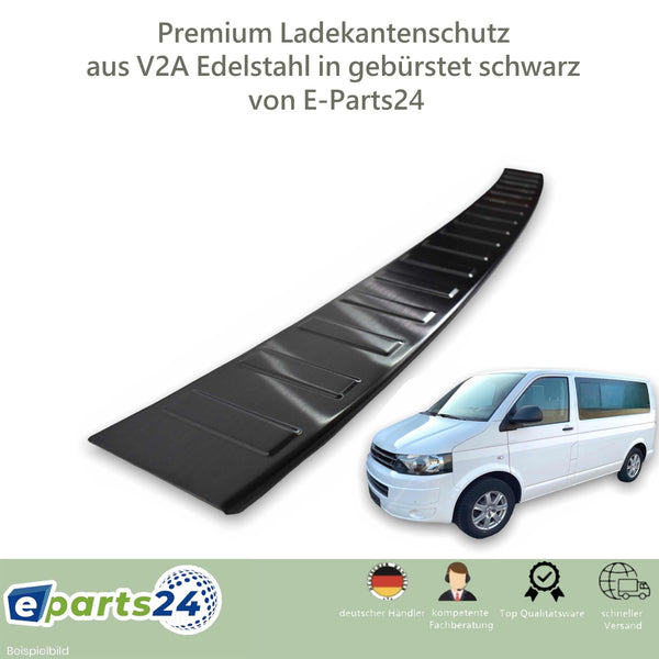 Loading sill protection Premium for VW T5 2003-2015 stainless steel black brushed 