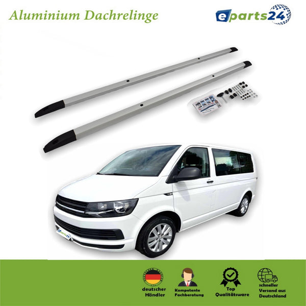 Dachreling bündig aufliegend Sport für VW T6 ab 2015- kurzer Radstand L1 silber