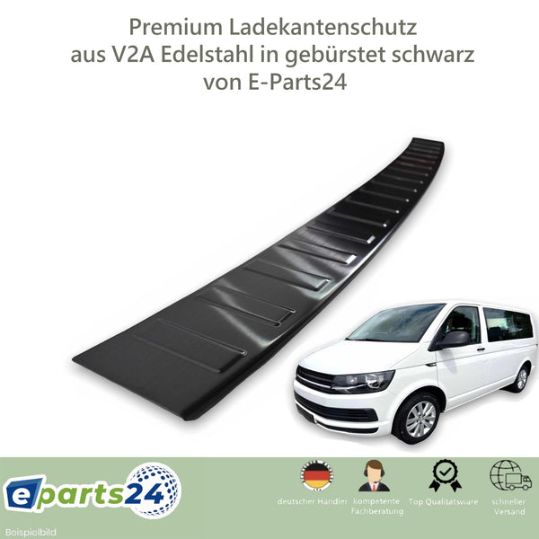 Loading sill protection Premium rear protection for VW T6 &amp; T6.1 from 2015 black brushed 