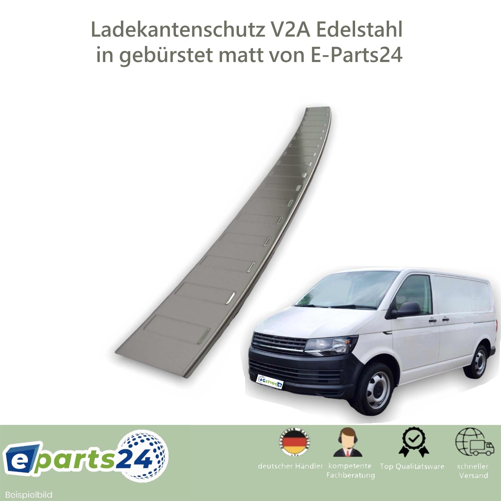 Ladekantenschutz für VW T6 Transporter Flügeltür 2015-2021 Edelstahl g –  E-Parts24