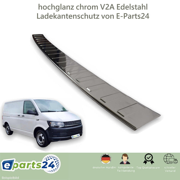 Loading sill protection for VW T6 Transporter with wing door 2015-2021 stainless steel chrome 