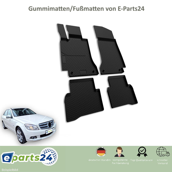 Car mat floor mat 3D rubber mats for Mercedes C-Class W204 S204 2007-2014 4pcs