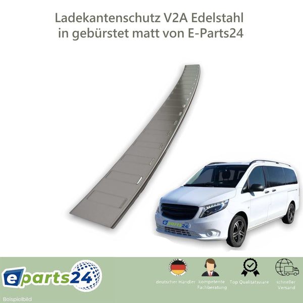 Loading sill protection for Mercedes V Class Vito W447 2014-2022 brushed stainless steel