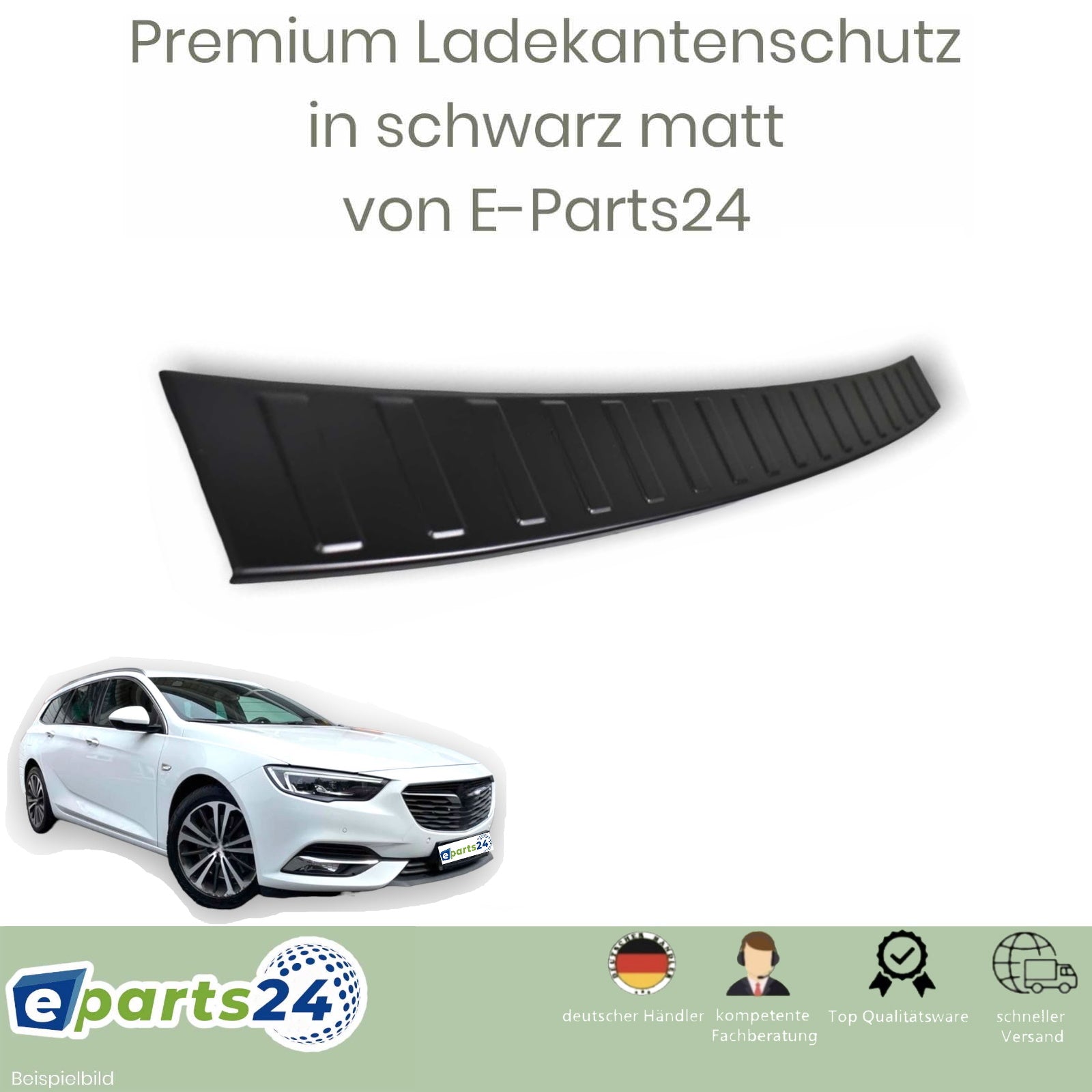 Ladekantenschutz Heckschutz für KIA Stonic ab 09/2017- schwarz matt pu –  E-Parts24
