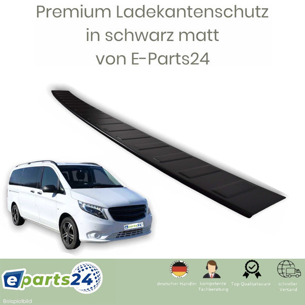 Loading sill protection for Mercedes V Class Vito W447 2014-2022 matt black powder-coated.