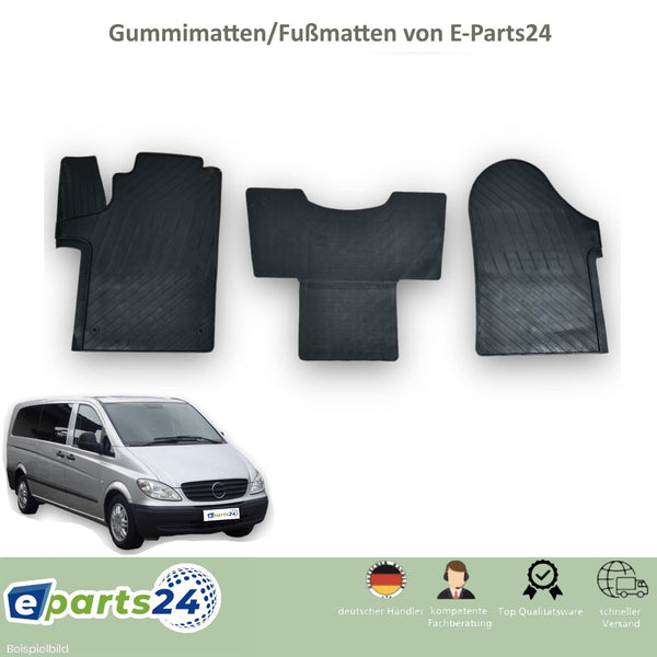 Automatten Fußmatten Gummimatten für Mercedes Vito Viano W639 2003-2014 3 teilig