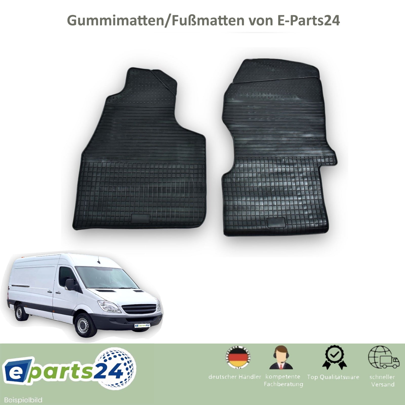 Automatten Fußmatten Gummimatten für Mercedes Sprinter W906 2006-2018 2tlg. Set