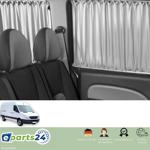 Custom Curtains Sun Protection for Mercedes Sprinter W906 2006-2018 medium grey 12pcs