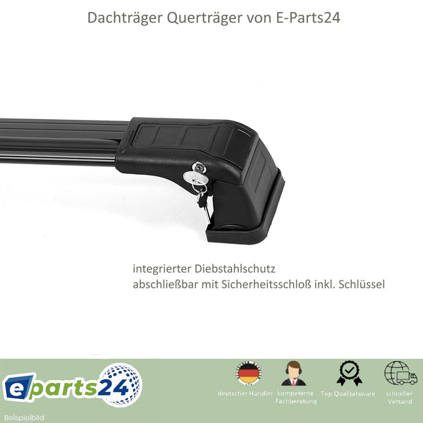 Roof rack luggage rack cross bar for VW Caddy from 2003-2020 aluminum black