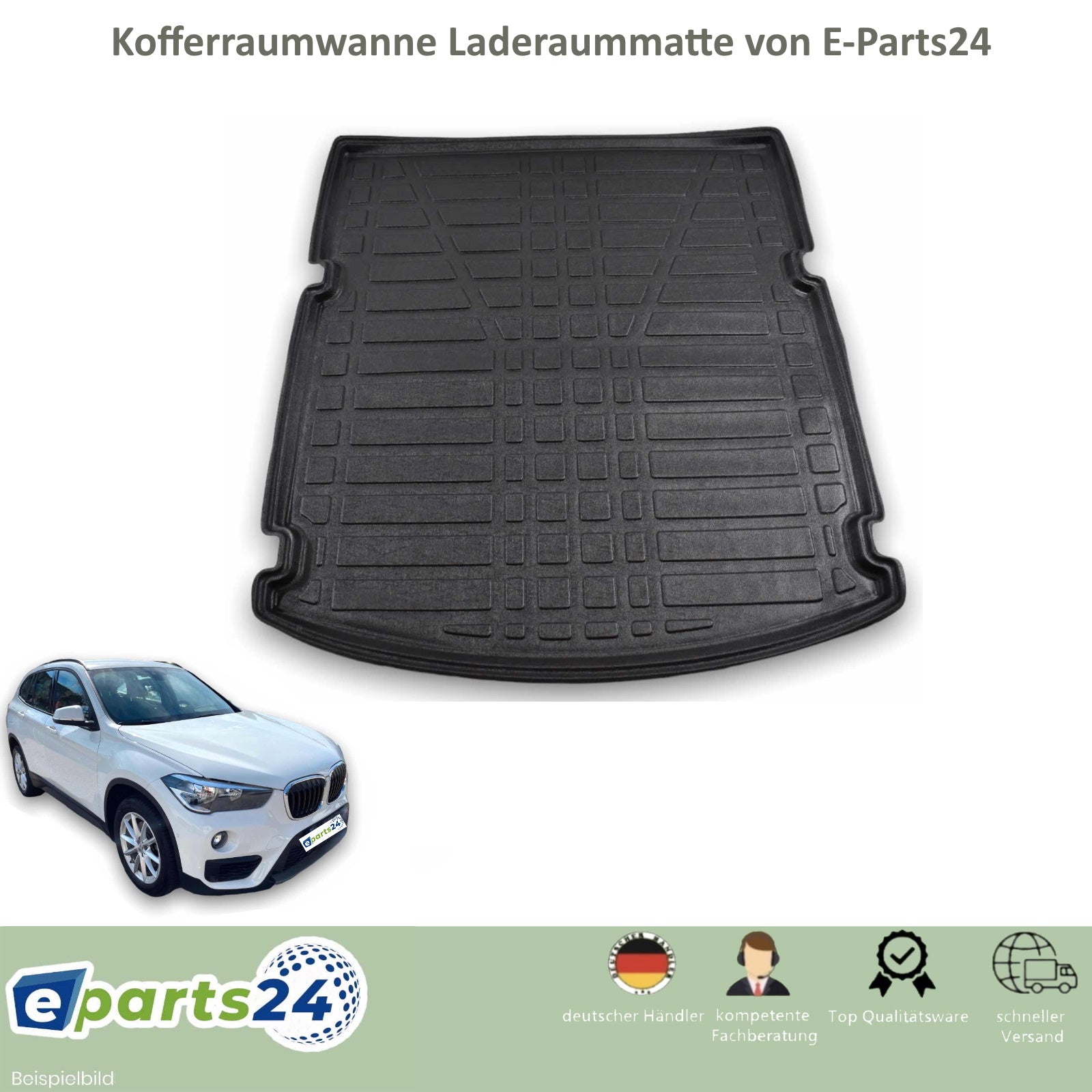 Kofferraumwanne Kofferraummatte Gummi Laderaumwanne für BMW X1 Typ F48 ab 2015-